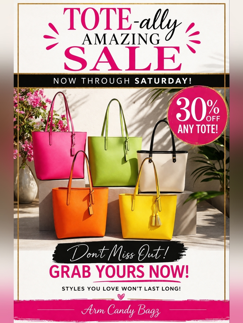 Take 30% Off Any Tote With List Price Of $75 Or More!
